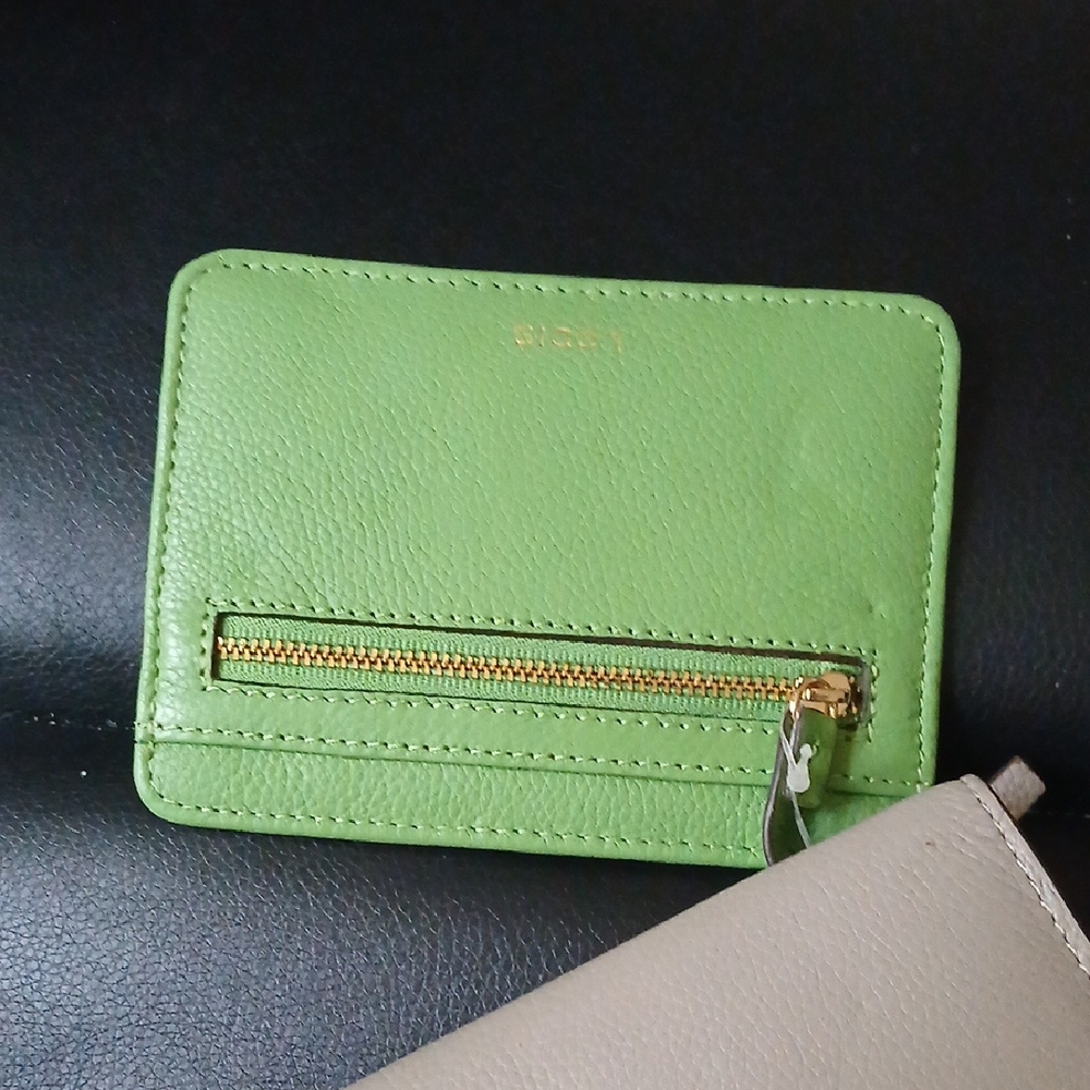 Lodis Green and Beige Card Holder Wallet Set - Picture 2 of 5